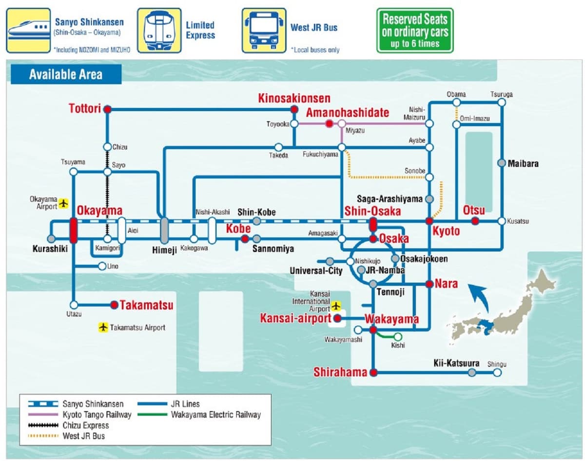 JR Kansai WIDE Area Pass