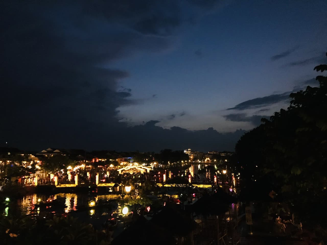 Hoai River Evening Boat Ride with Lantern Experience