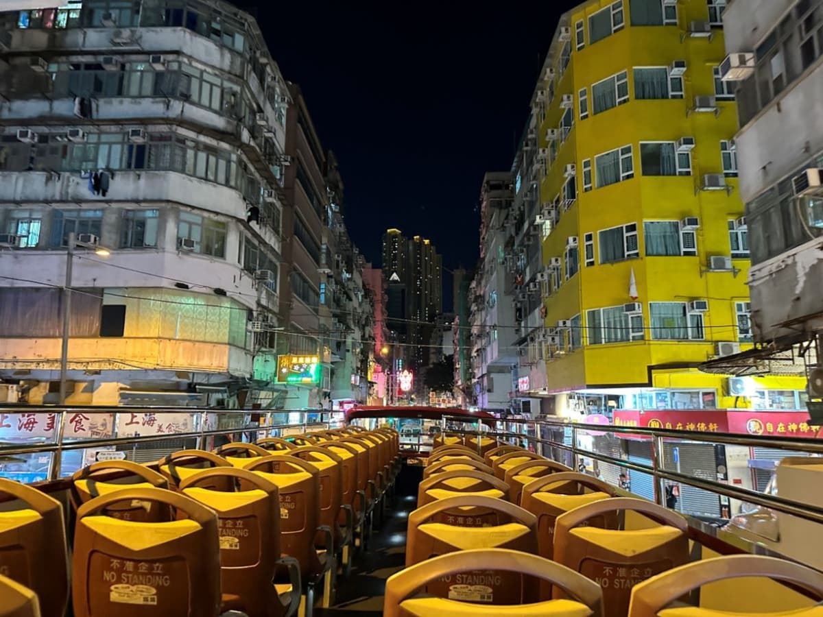 Hong Kong Open Top Bus Night Tour