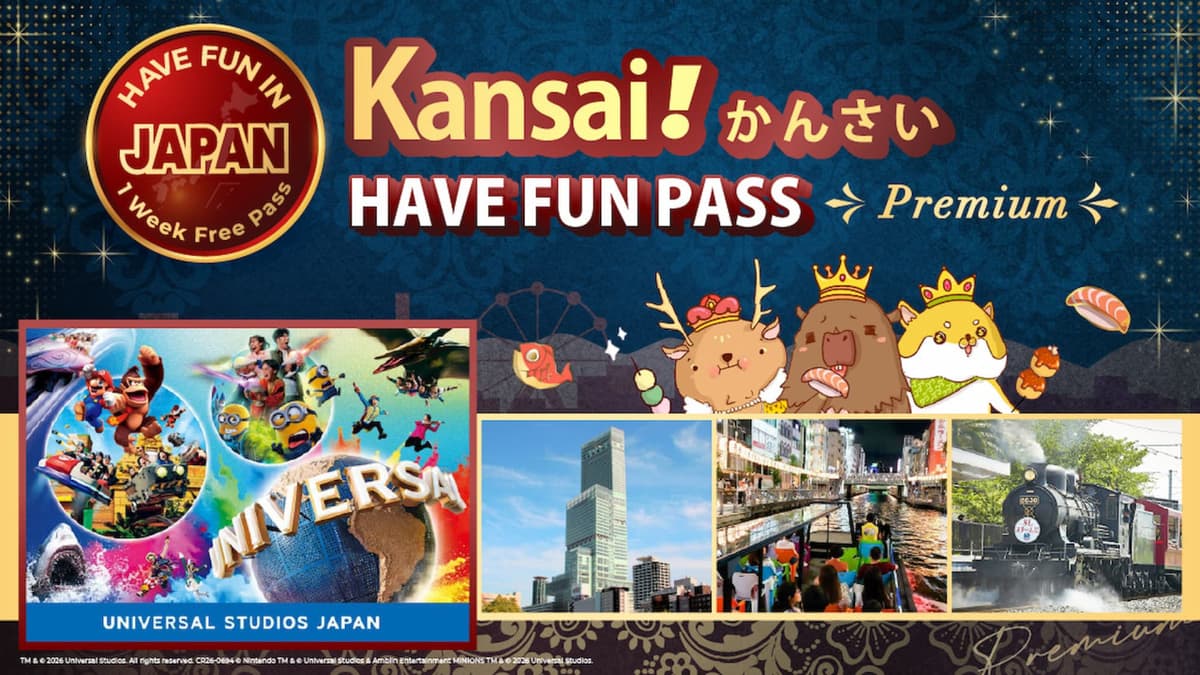Have Fun in Kansai Premium Pass Includes Optional 1-Day Universal Studios Japan Ticket