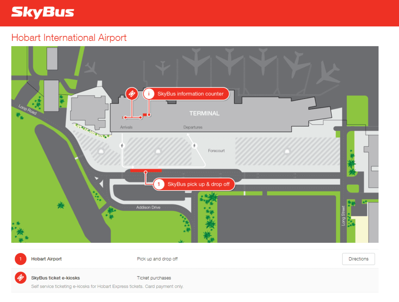 SkyBus Hobart City Express Airport Transfer