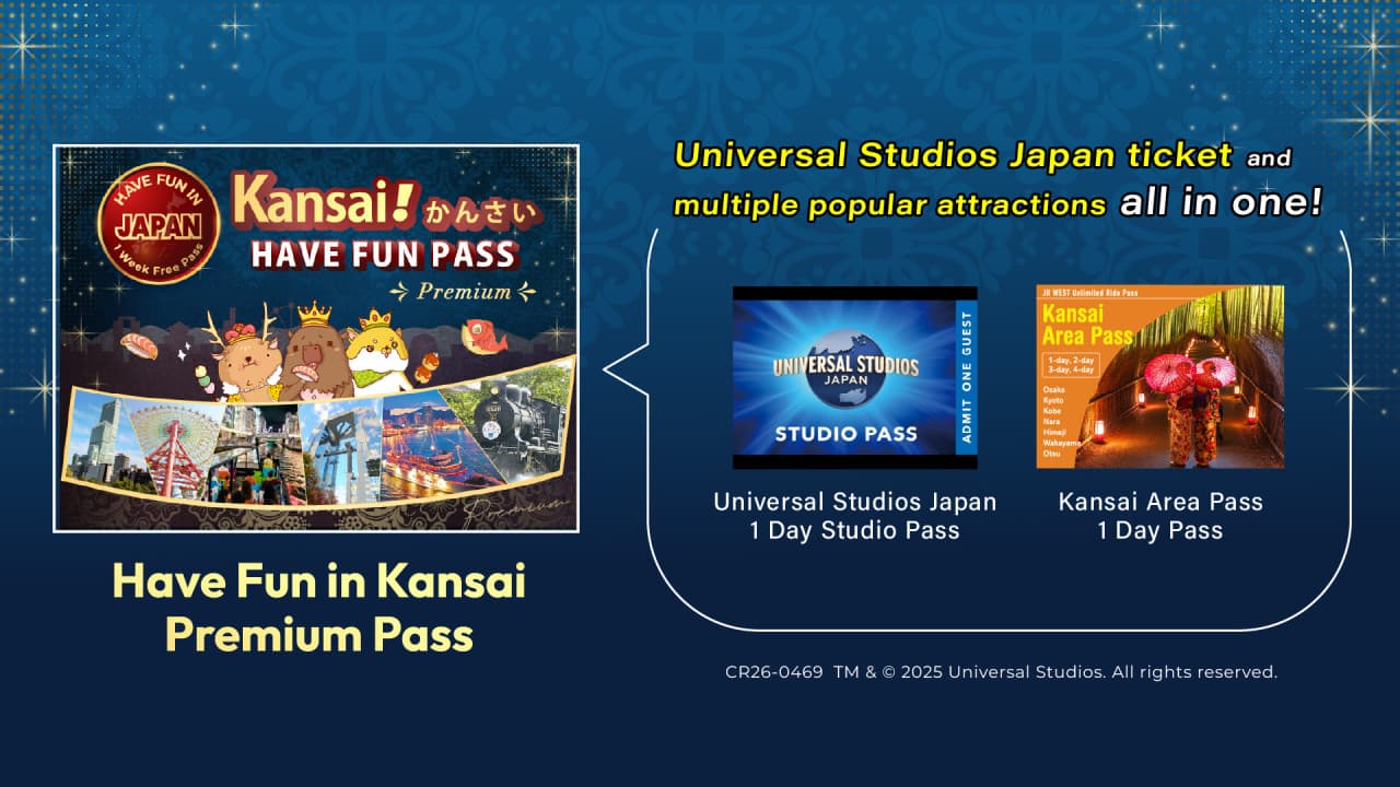 Have Fun in Kansai Premium Pass Includes Optional 1-Day Universal Studios Japan Ticket