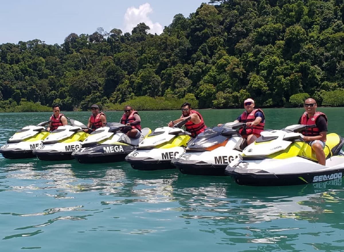 Langkawi Dayang Bunting Island Tour by Jet Ski with Mega Water Sports