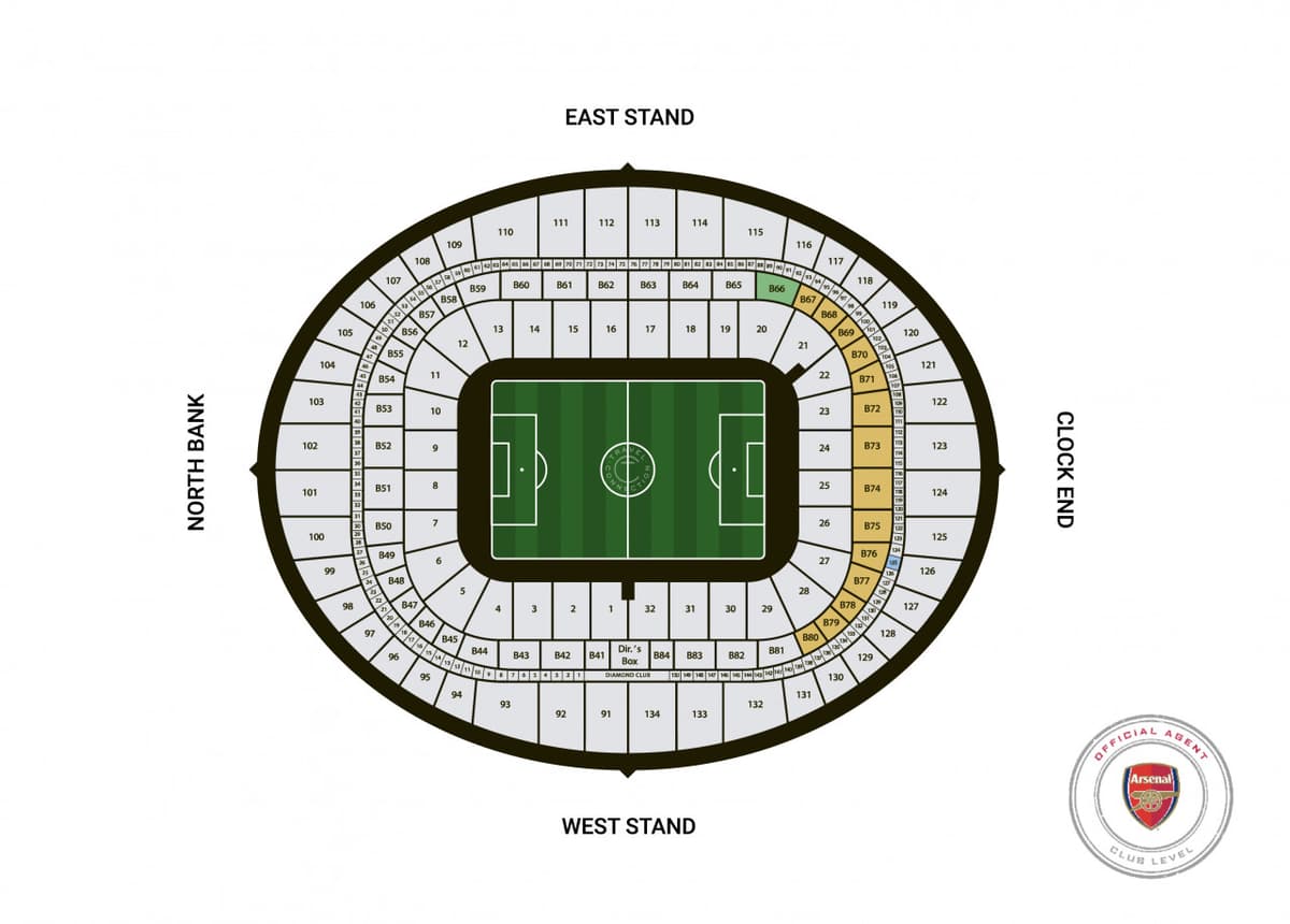 Arsenal FC Premier League Football Match Ticket at Emirates Stadium
