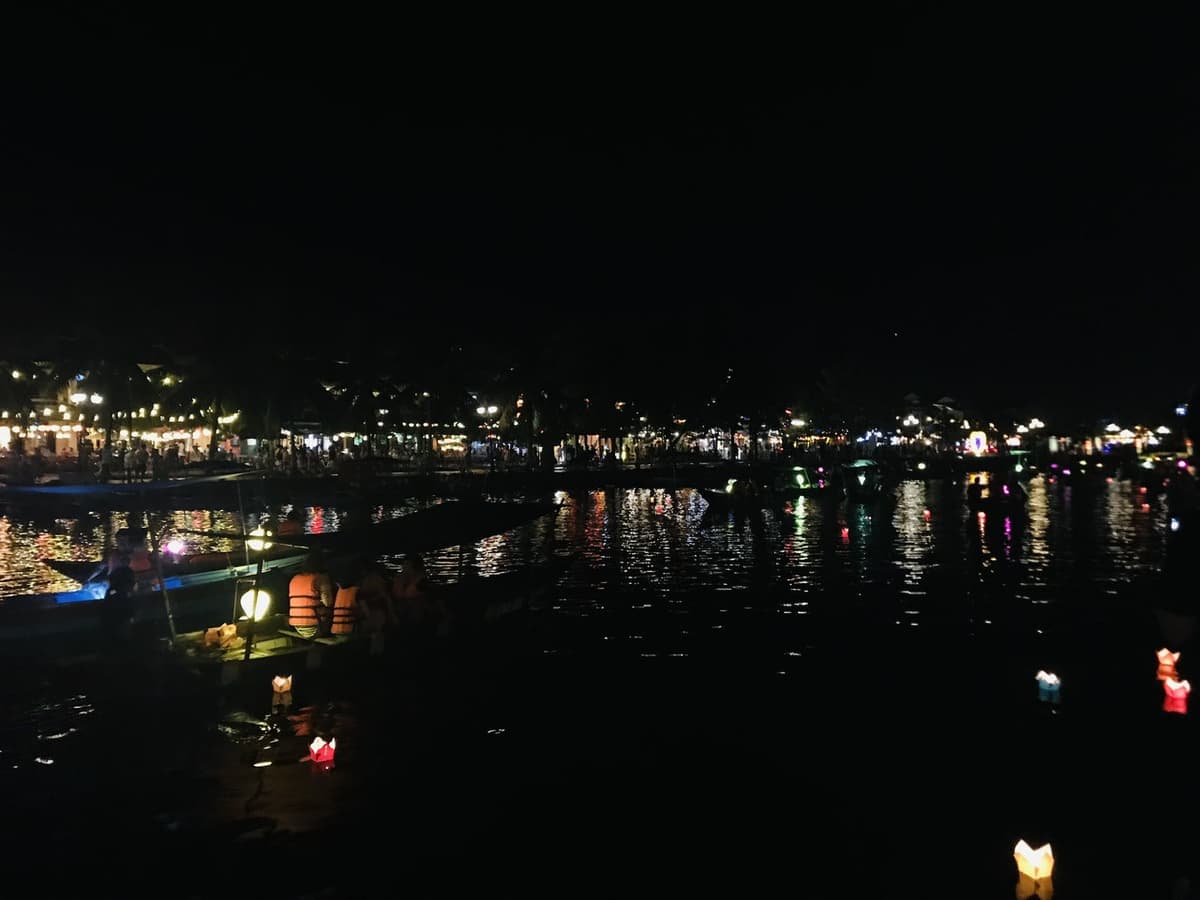 Hoai River Evening Boat Ride with Lantern Experience