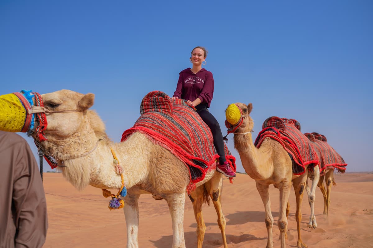 Dubai Red Dunes Desert Safari Tour with Camel Ride and Buffet Dinner at Al Khayma Camp